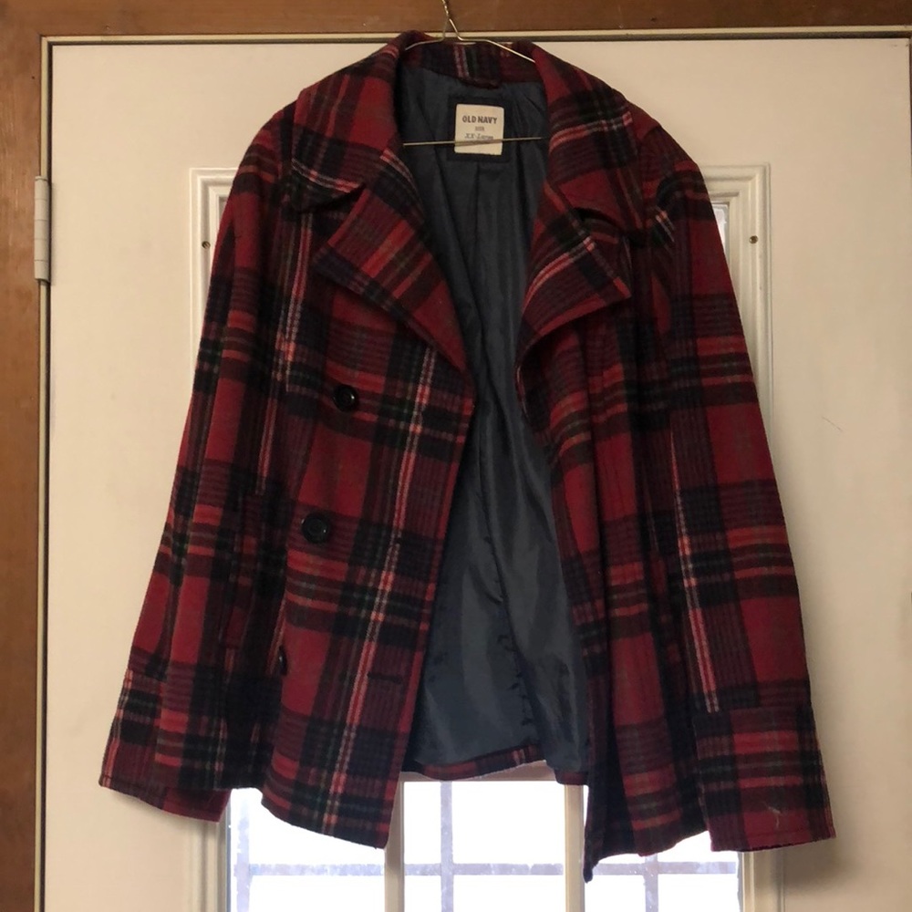 Plaid Pea Coat